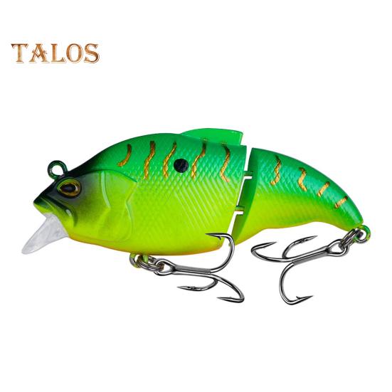 7.5CM/12G Multi-Jointed VIB Fishing Lure with Hooks Realistic 2-Section Swimbait Hard Artificial Bait Freshwater Saltwater Fishing Accessories