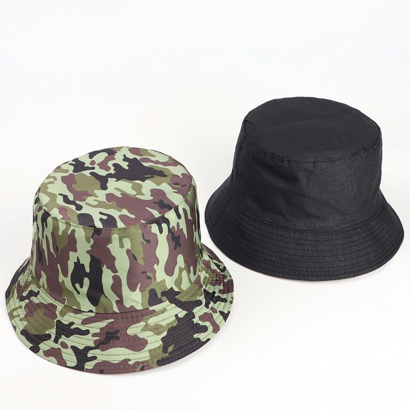 Women's Camouflage Dual-Sided Bucket Hat, Double-Sided Wearable Fisherman Cap for Outdoor Leisure and Vacation