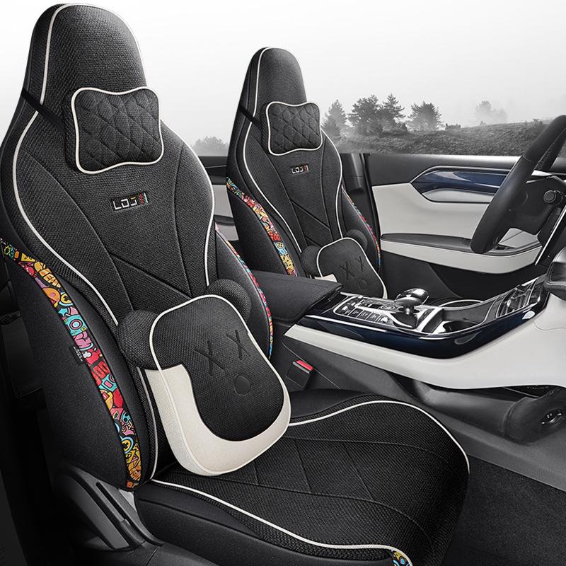 BYD QinPLUS All-Season Linen Car Seat Cushion for Five-Seat Cars