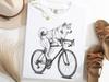 Shiba Inu Riding Bike Shirt, Vintage Cycling Tee