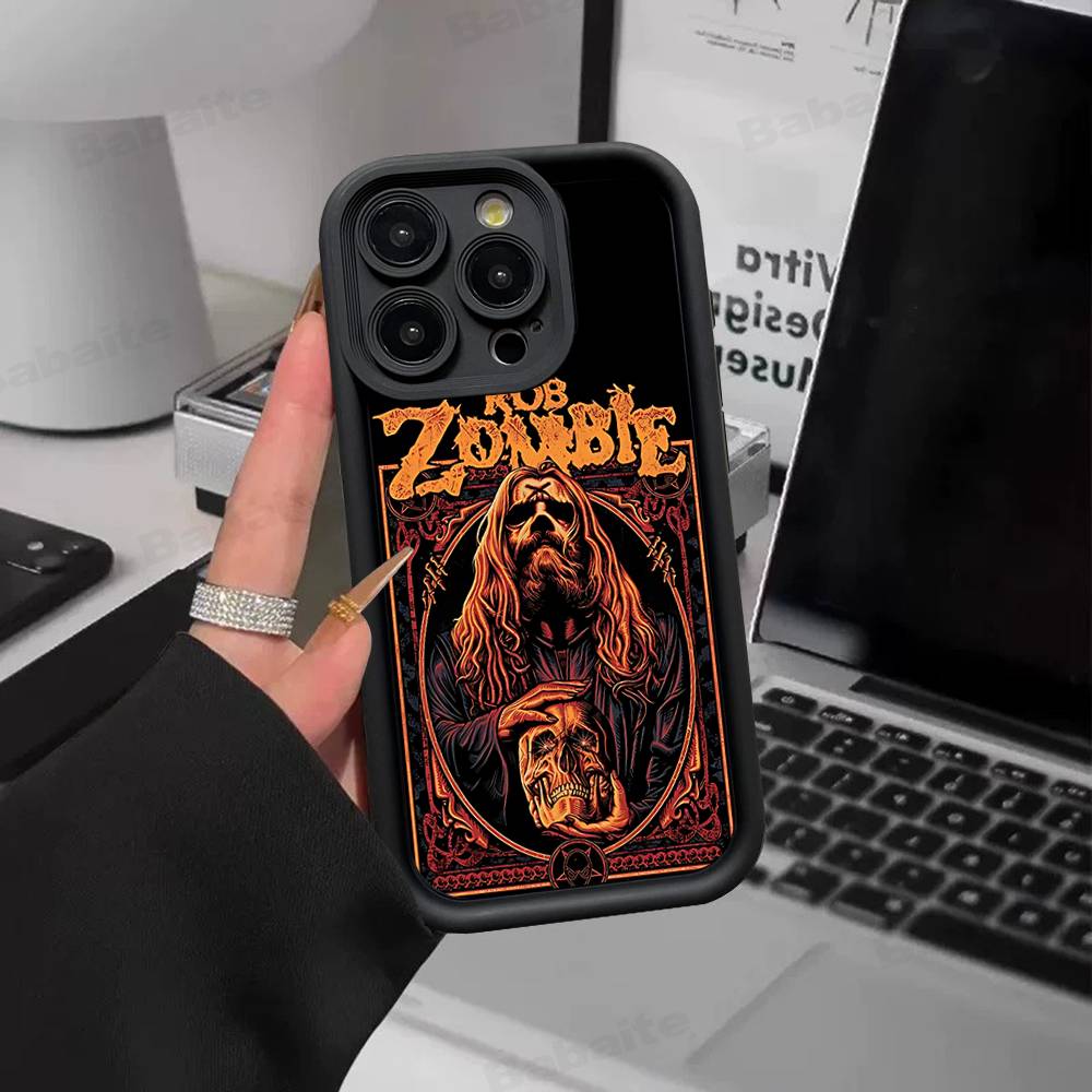 Retro Singer R-Rob Z-Zombie Phone Case For IPhone 17 16 15 13 11 12 14 Pro Max Plus Silicone Cover Shell