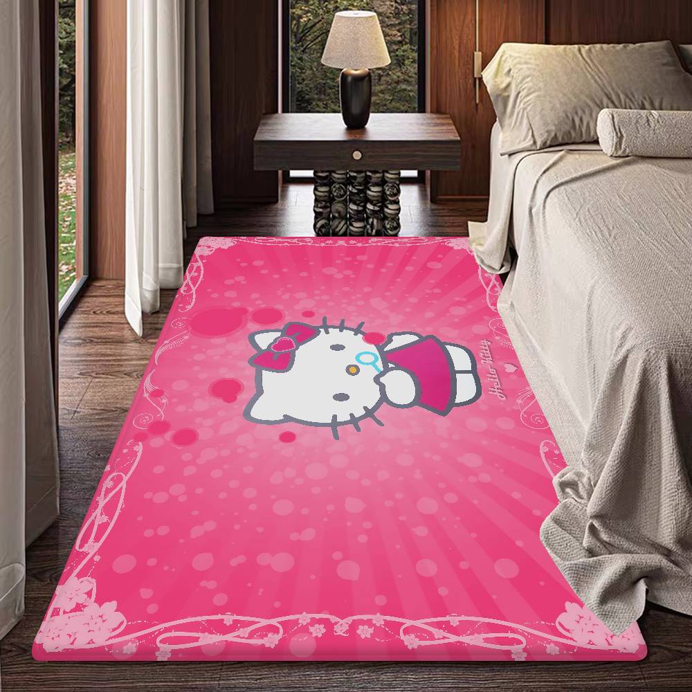 H-Hello Kitty Floor Mat Rectangle Anti-slip Home Soft Badmat Front Door Indoor Outdoor Mat Welcome Doormat