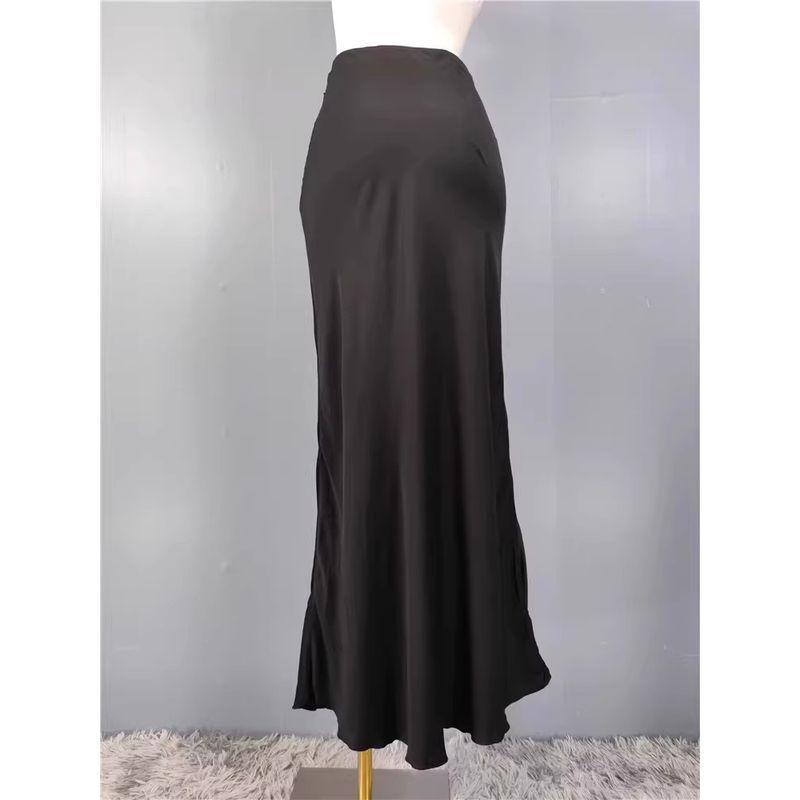 Export Single H Home Work Clothing Office Ol High Waist Fishtail Skirt A- Line Skirt Temperament High Cold Goddess Skirt Underskirt