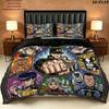 Jojos Bizarre Adventure Pattern Bedding Quilt Set Quilt Cover Pillowcase Home Birthday Gift(1 * duvet cover + 2 * pillowcase, without core)