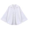 Summer European and American Women's Fashion Slimming Linen Multi-colored Striped Long Sleeve Shirt Top