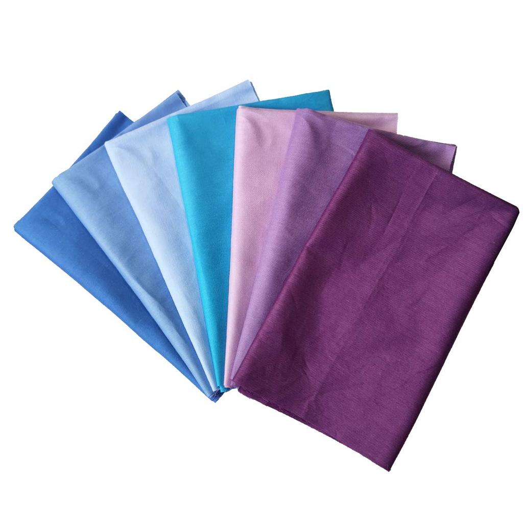 Set of Solid Cotton for DIY and More 7-Piece Fabric, 46x56cm, Patchwork, Crafts, (Autumn)