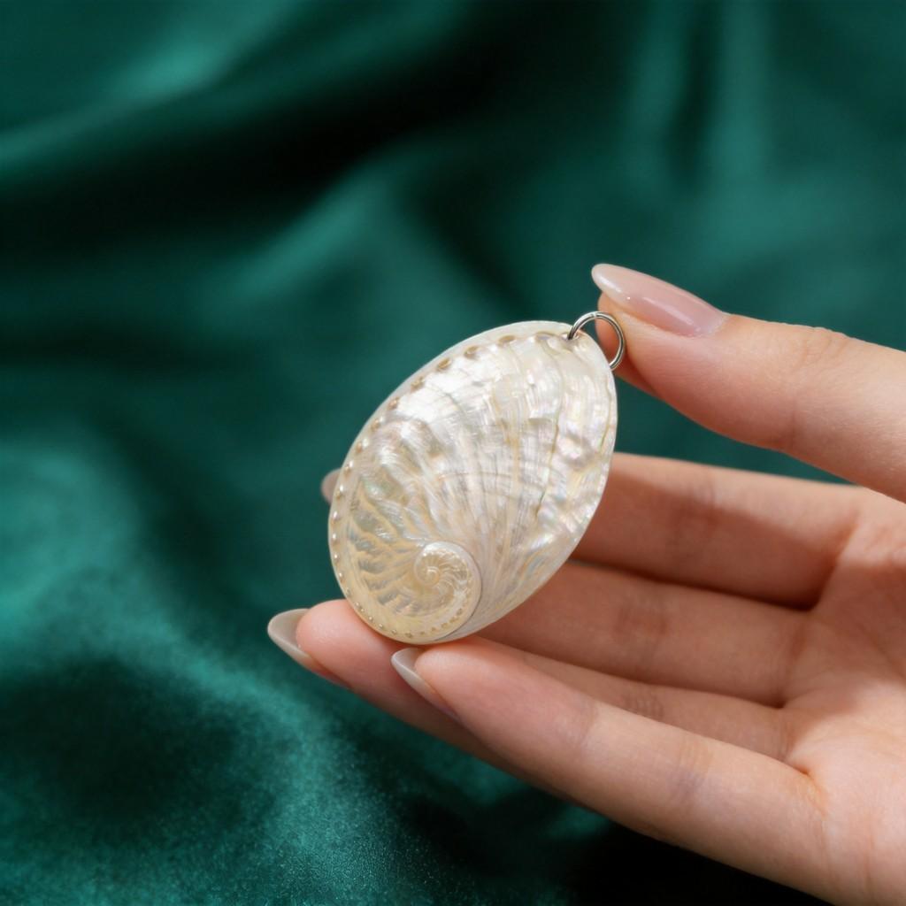 Shell Pendant Necklace With Natural Shell Material For Jewelry Making
