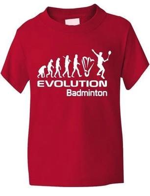 Evolution Of Badminton Funny Boys Girls Kids T-Shirt Birthday Gift Age 1-13
