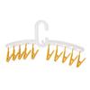 Plastic Sock Clips Drying Rack Straight Rod for Clothes Travel Portable Supplies White and Yellow