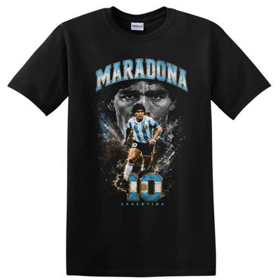 Maradona Argentina Soccer T Shirt Legend Number 10 Graphic Tee