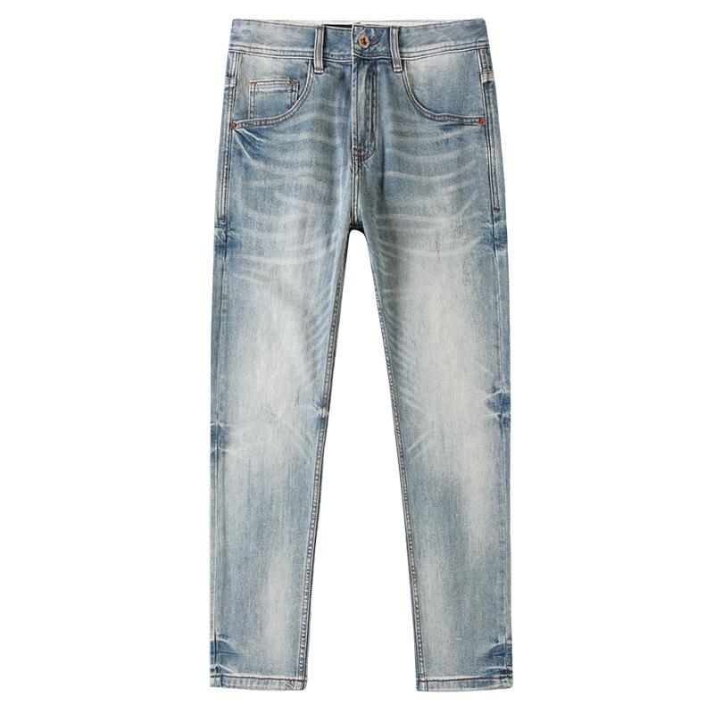 New Spring and Summer Big Cow Slim Fit Small Straight Jeans