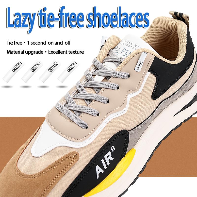 Fashion No Tie Shoe laces Elastic Laces Sneakers Flat Shoelaces without ties Kids Adult Quick Shoe lace Rubber Bands for Shoes