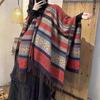 2025 Ethnic Tibetan Yunnan Photography Shawl Cloak Scarf Cape Retro