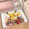 Area Rug, Faux Cashmere, Pikachu 3D Print, Soft Water Absorbent, Cute Strawberry Cartoon Bedroom Floor Carpet