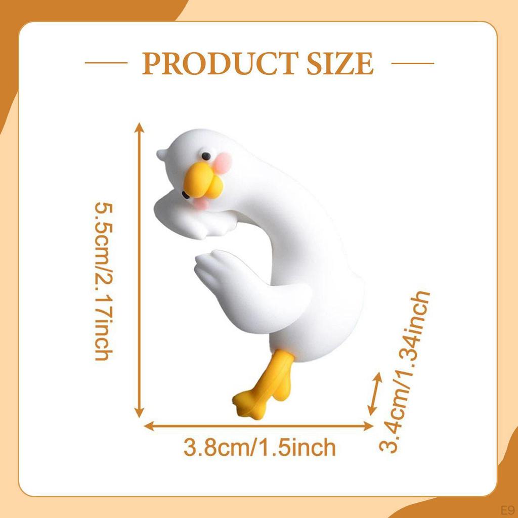 Adorable Goose Figurine, Computer Decoration, Small Statue, Easy Installation, Car Navigation