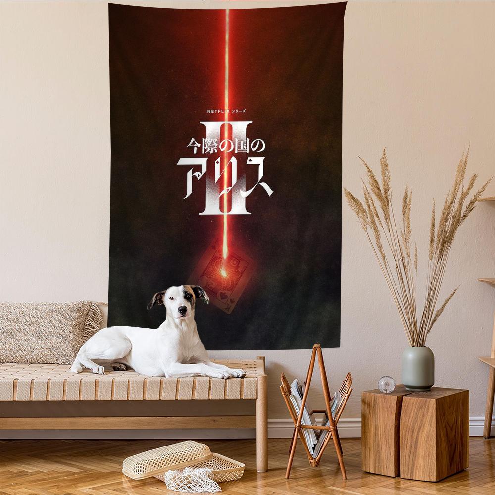 Suspense Film Alice InBorderland Printed Large Wall Tapestry Hanging Tarot Hippie Wall Rugs Dorm Cheap Hippie Wall Hanging