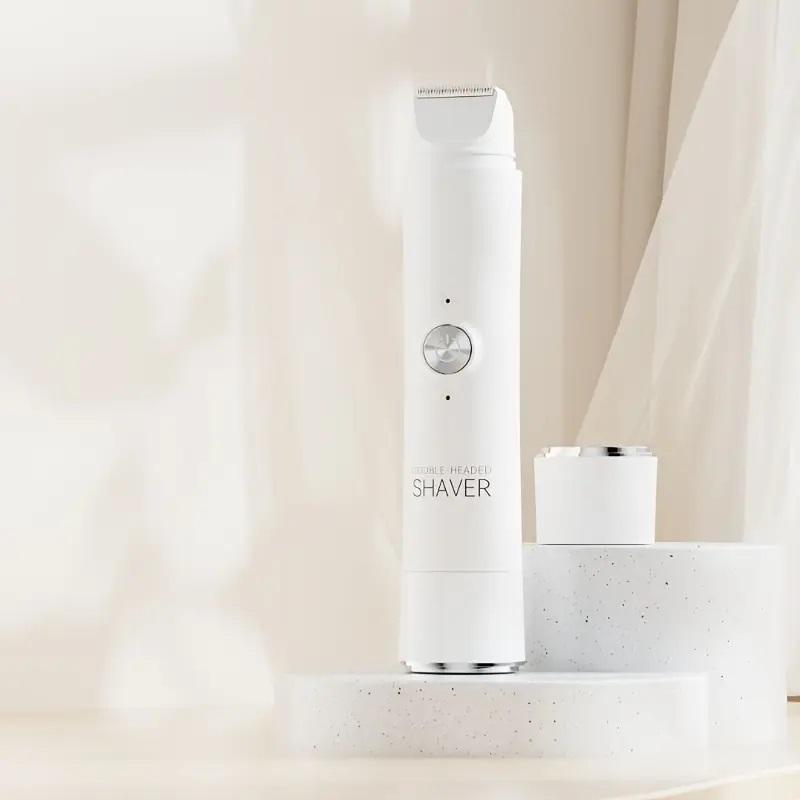 

Rechargeable Double Head Hair Removal Device Cordless Wet Dry Shaver For Face Body Bikini Portable Travel Grooming Tools