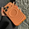 Luxury Solid Color Glossy Camera Case For iPhone 17 16 15 Pro Max For Magsafe Magnet Liquid Wave Pattern Shockproof Candy Cover