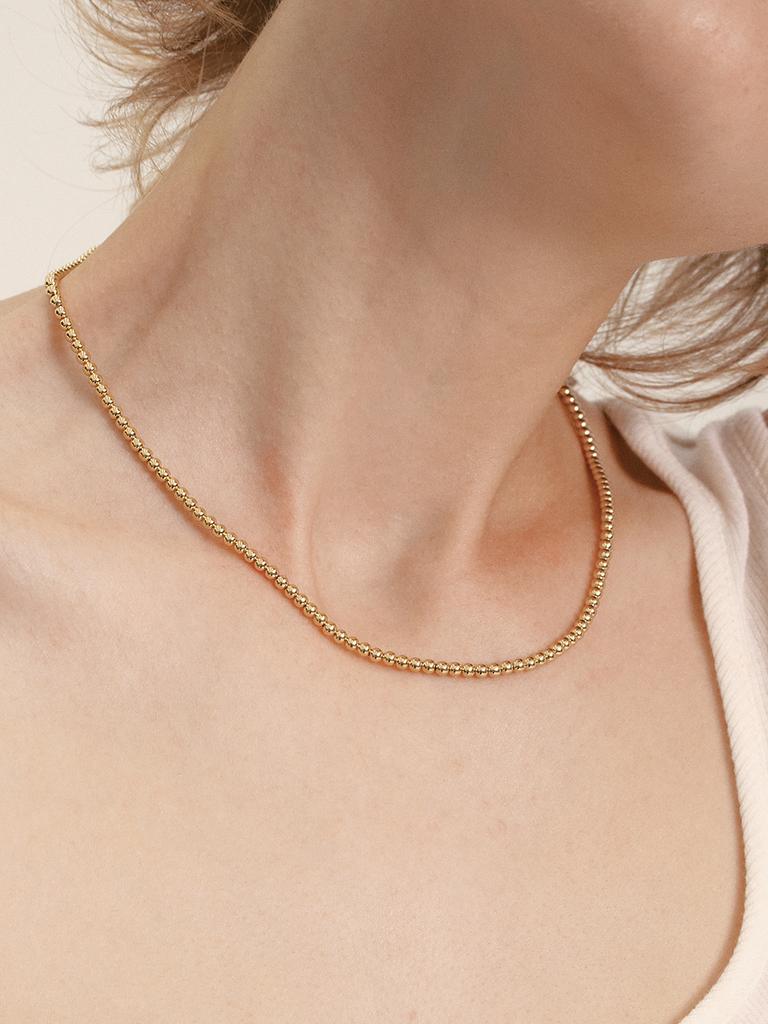 Lunne Silver 925 3Mm Trace Ball Necklace #Lsn70