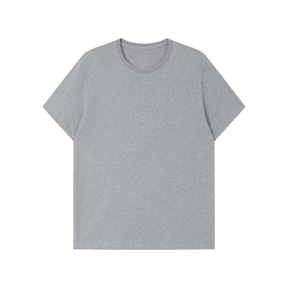 Men's 180g Pure Cotton Brushed Short Sleeve T-Shirt - Summer High Quality, Customizable Top