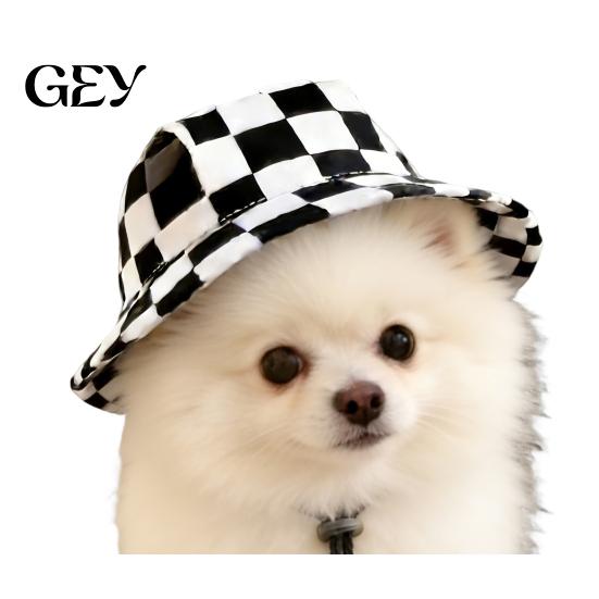 Breathable Dog Hat Sun with Ear Holes, Wide Brim Protection Hat, Adjustable Medium Drawstring for Small And Dogs Outdoor Walking Hiking