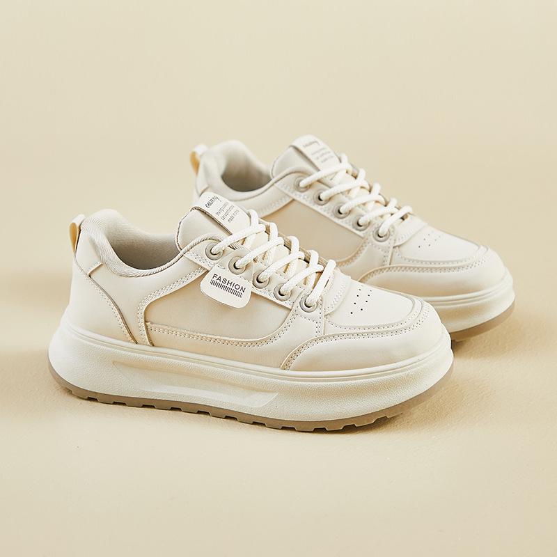 2025 Spring White Korean Style Women's Height-Boost Sneakers Q5615