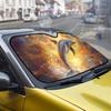 Portable Dolphin Car Windshield Sunshade, No Installation Needed, Summer Automobile UV Protection. Order Individually.