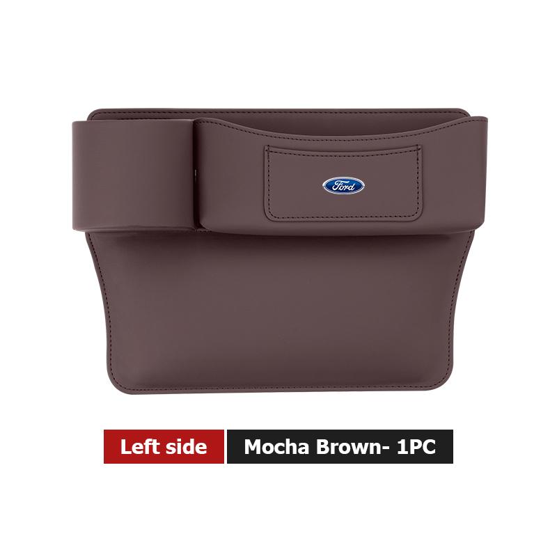 YYQO6 Leather Car Seat Gap Water Cup Holder Box Storage Bag For Ford Escape Ecosport Fusion Explorer Expedition Taurus