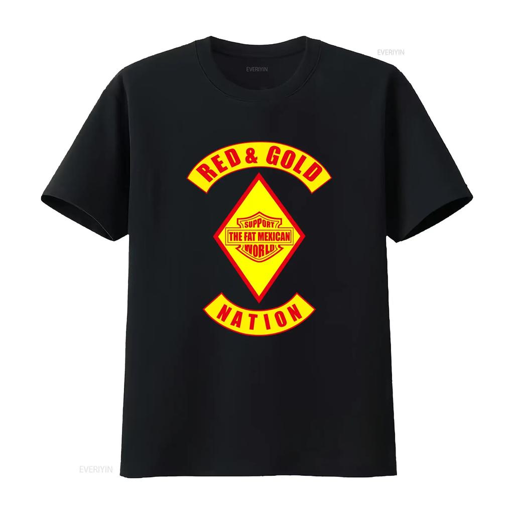 Red Gold Nation Bandidos Supporto T-shirt Messicano Grasso Mondo Fatta negli USA S 5XL vintage Lavata Comoda Leggermente alla Moda