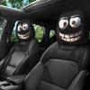 Washable Smiley Face Car Headrest Covers Soft Comfortable Polyester Decorative Cushion Pillowcase Auto Seat