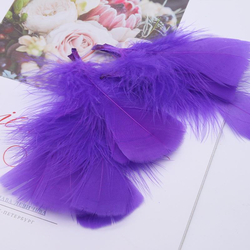 50Pcs Big Head Boy Flat Turkey Feather Color Diy Feather Jewelry Handicraft Accessories Clothing Accessories