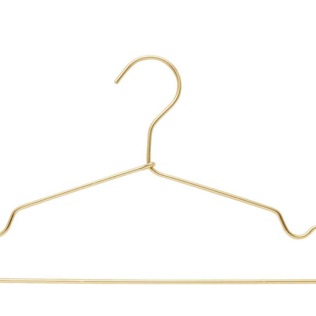 Aluminum Alloy Non-Slip Clothes Hanger, Rust-Proof Drying Rack for Wet & Dry Use золотой