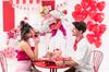 Balony Serca Kolor Pastel Czerwony 100 Szt Partydeco
