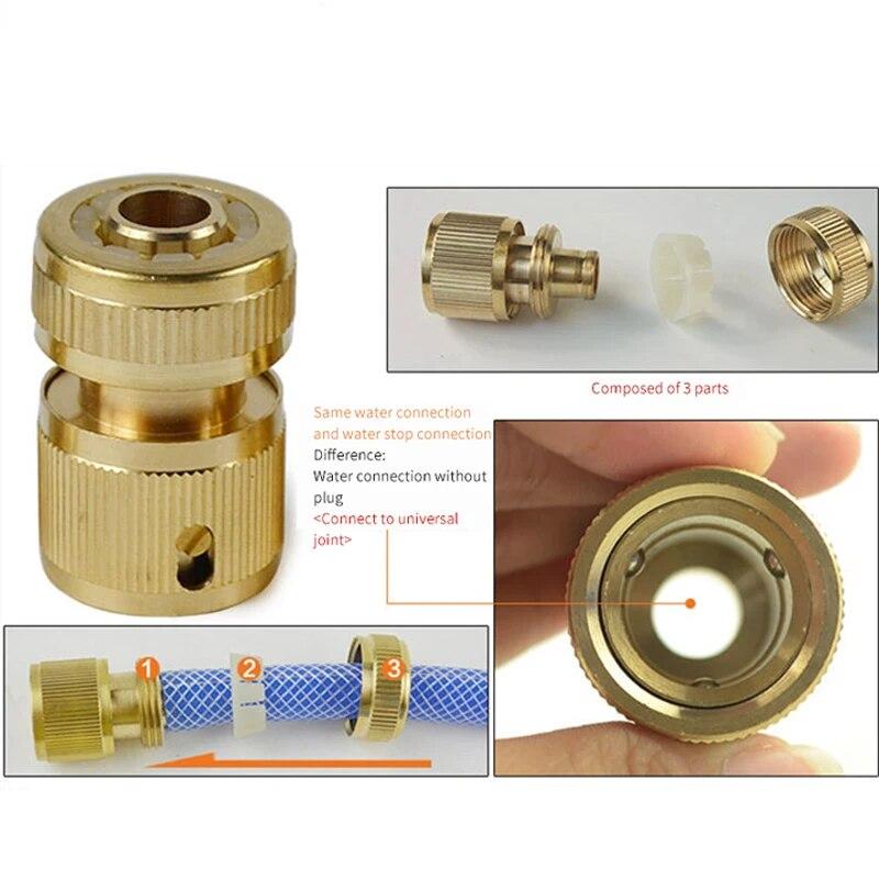 4-way Water Quick Connector High Pressure Quick Coupling For Car Washer Water Gun Adapter Joints Garden Irrigation Accessories