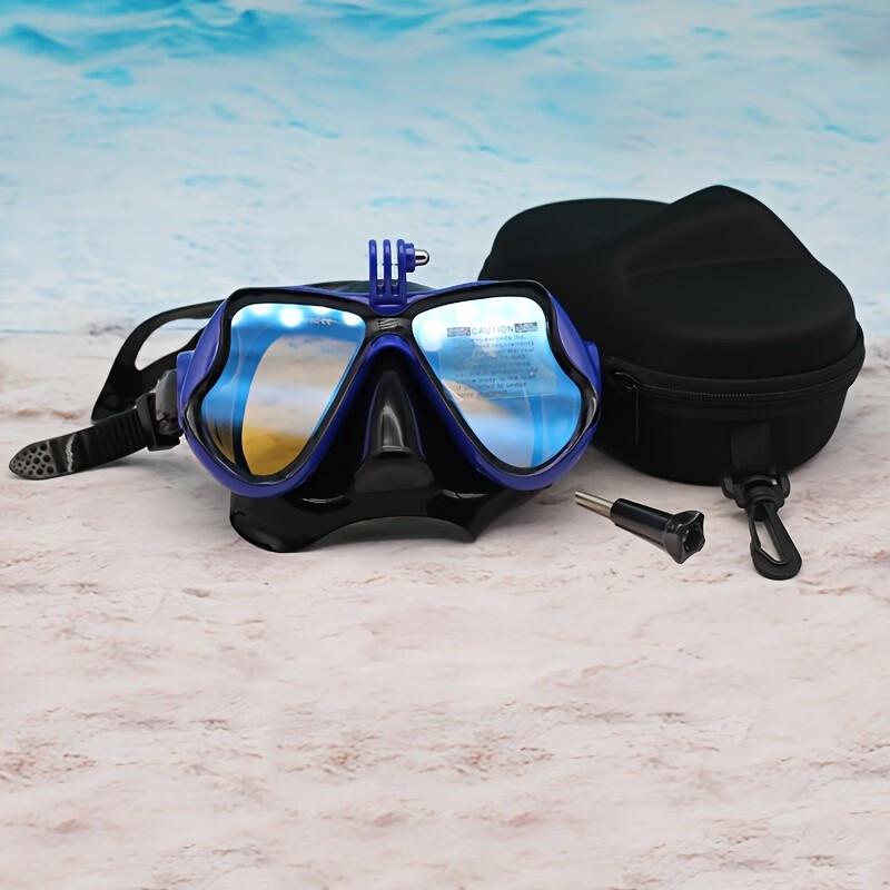 Poulian Adult Large Frame Snorkeling Mask with Camera Mount Adult