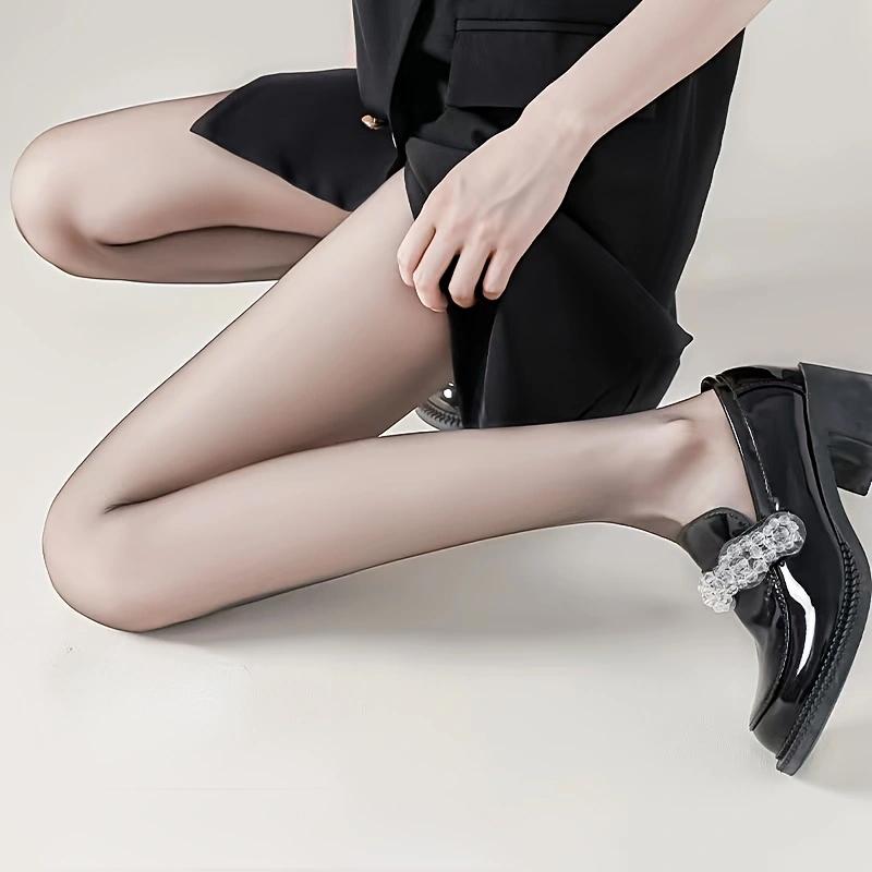 1 Pc Sheer Mesh Pantyhose,Elastic Ultra-Thin Footed Pantyhose,Women'S Stockings & Hosiery