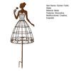 Floral Vine Support Frame Vintage Lady Garden Trellis Stake, Rustic Art Decor for Yard, Elegant Woman Silhouette Outdoor Flower Bed Ornament