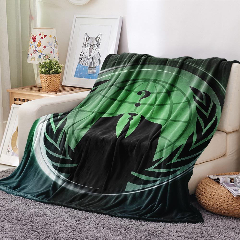 Anonymous  Print Flannel Blanket, High quality Comfortable for All Seasons, Home Decor, Warmth and Comfort