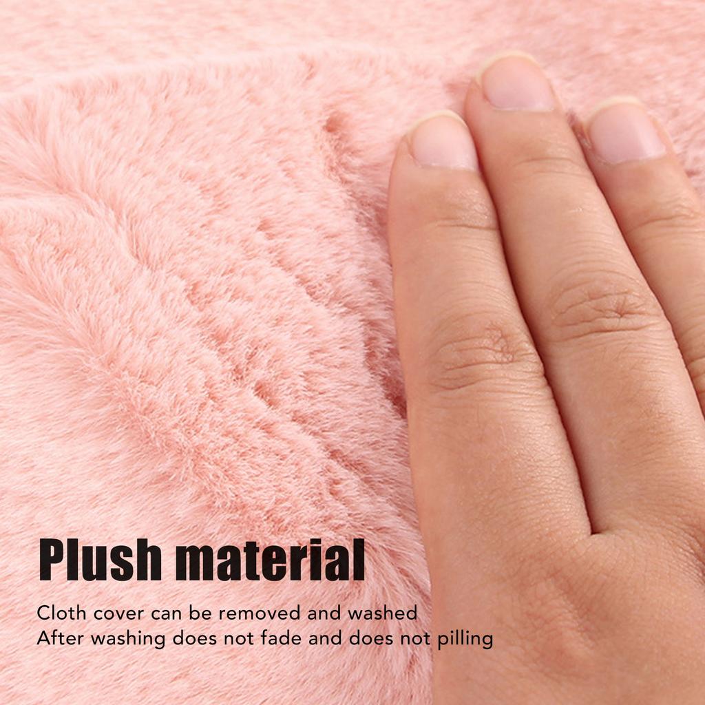 PVC Hot Water Bag with Soft Plush Cover Leakproof Winter Warm Bed Warmer Water Bag 1000ml