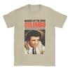 Columbo T-skjorter Menn Bomull Casual T-skjorter Rund hals T-skjorter Kortermet Topper Unike