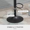Bar Stool Set of 2, Faux Leather Look, Swivel, Height Adjustable, Footrest, Metal Frame, 47 x 52 x 87-109 cm, Grey