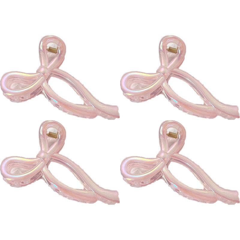 Bow Transparent Hair Clip Women's Jelly Color Shark Clip Dazzling Fashion Hair Accessories