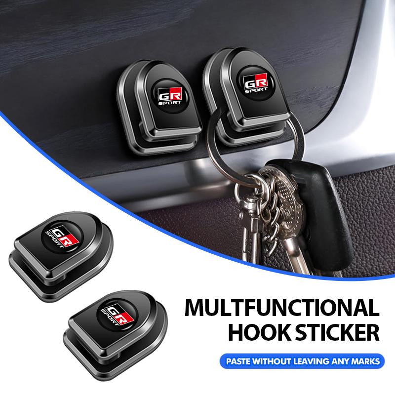 For Toyota Car Hanging Hook Adhesive Clip Car Home Wall Key Clothes Rack Storage Accessories chr Corolla Camry rav4 Yaris hilux