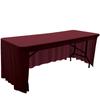 Spandex Stretch Table Cloth 4FT 5FT 6FT 8FT Table Skirt Cover for Wedding Party Banquet Solid Rectangular Cocktail Tablecloth