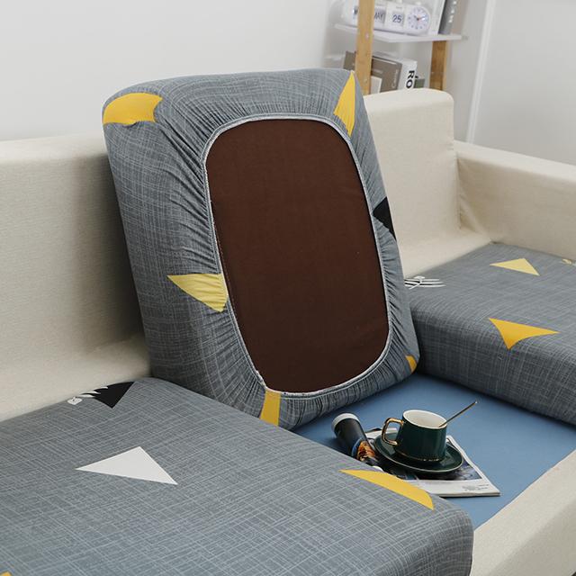 Leaves Stretchy Sofa Furniture Seat Cushion Cover Printed Sofa Cover Half Package Couch Stretch Slipcover Funiture Protector 1 /2 /3 /4 Seater