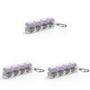 3/5Pcs Button Keycap Fidget Keychain 4 Keys Diy Keyboard Decompression Finger Keyboard Caps Mechanical Key Relief Accessories