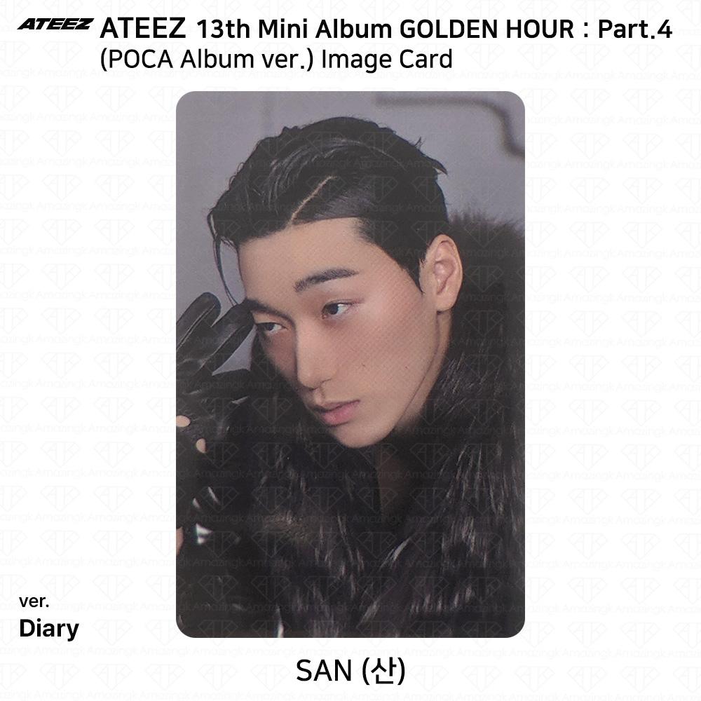 ATEEZ 13. Mini-Album Golden Hour Teil 4 POCA Album Version. Fotokarte