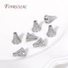 18K Gold Plated Inlaid Zircon Conical Beads Caps Tassel Caps High Quality Necklace Earring Findings DIY Jewelry Making Supplies