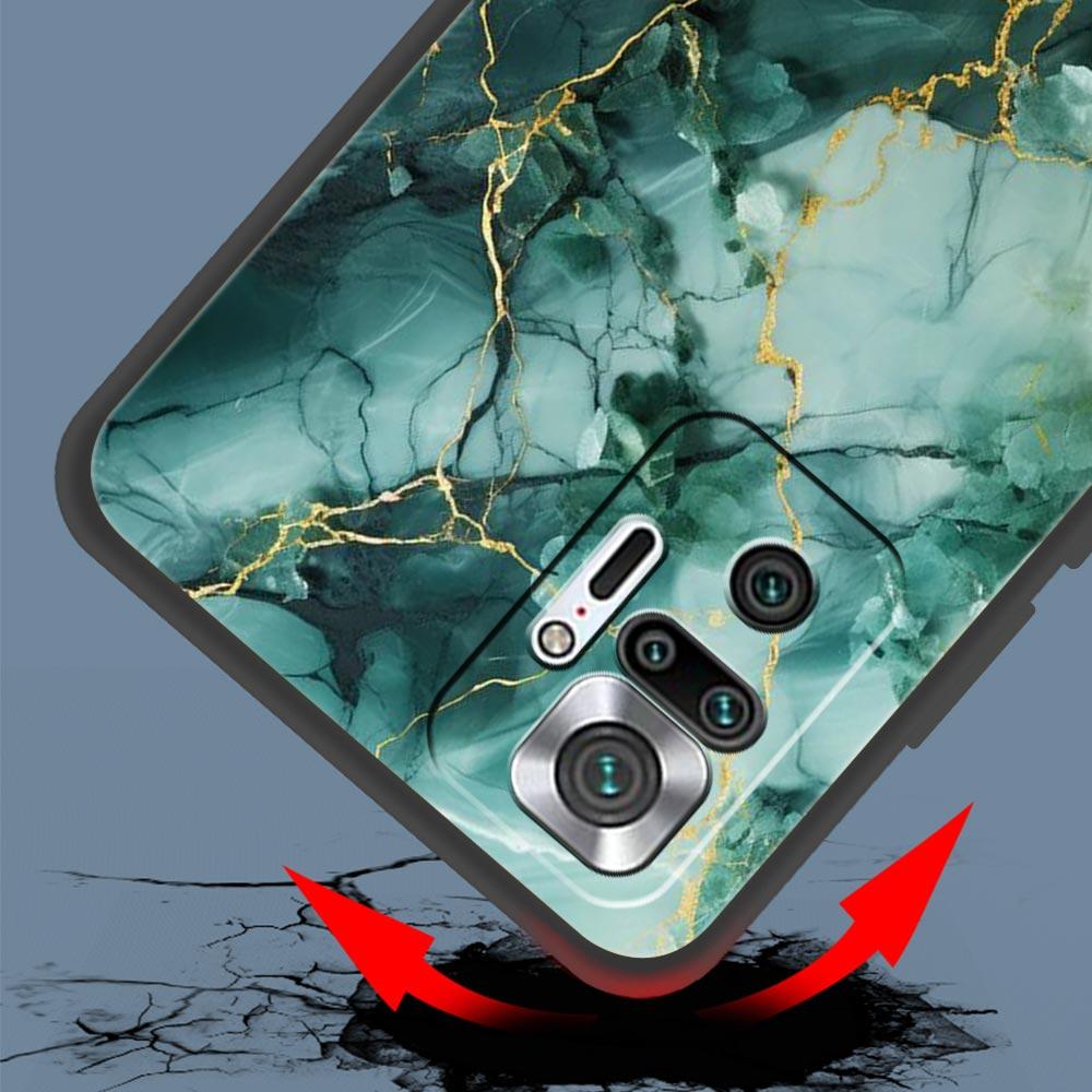 Watercolor Marble Phone Case For Xiaomi Redmi Note 14 13 5G 10 11 12 Pro Plus 4G 14C 13C 12C 10C Black Cover