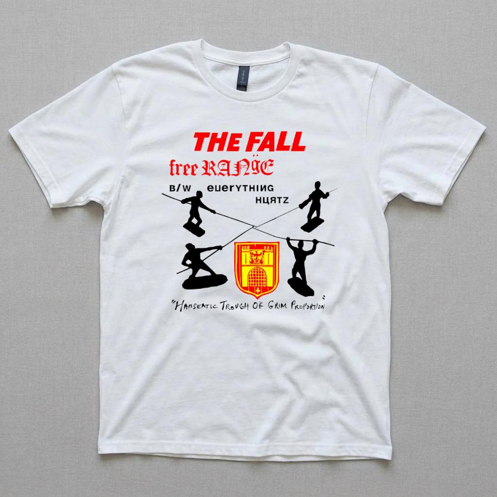 THE FALL  Free Range  T shirt, 90s Indie Alternative Post Punk Band Shirt Vintage Style Code Selfish LP 2XL